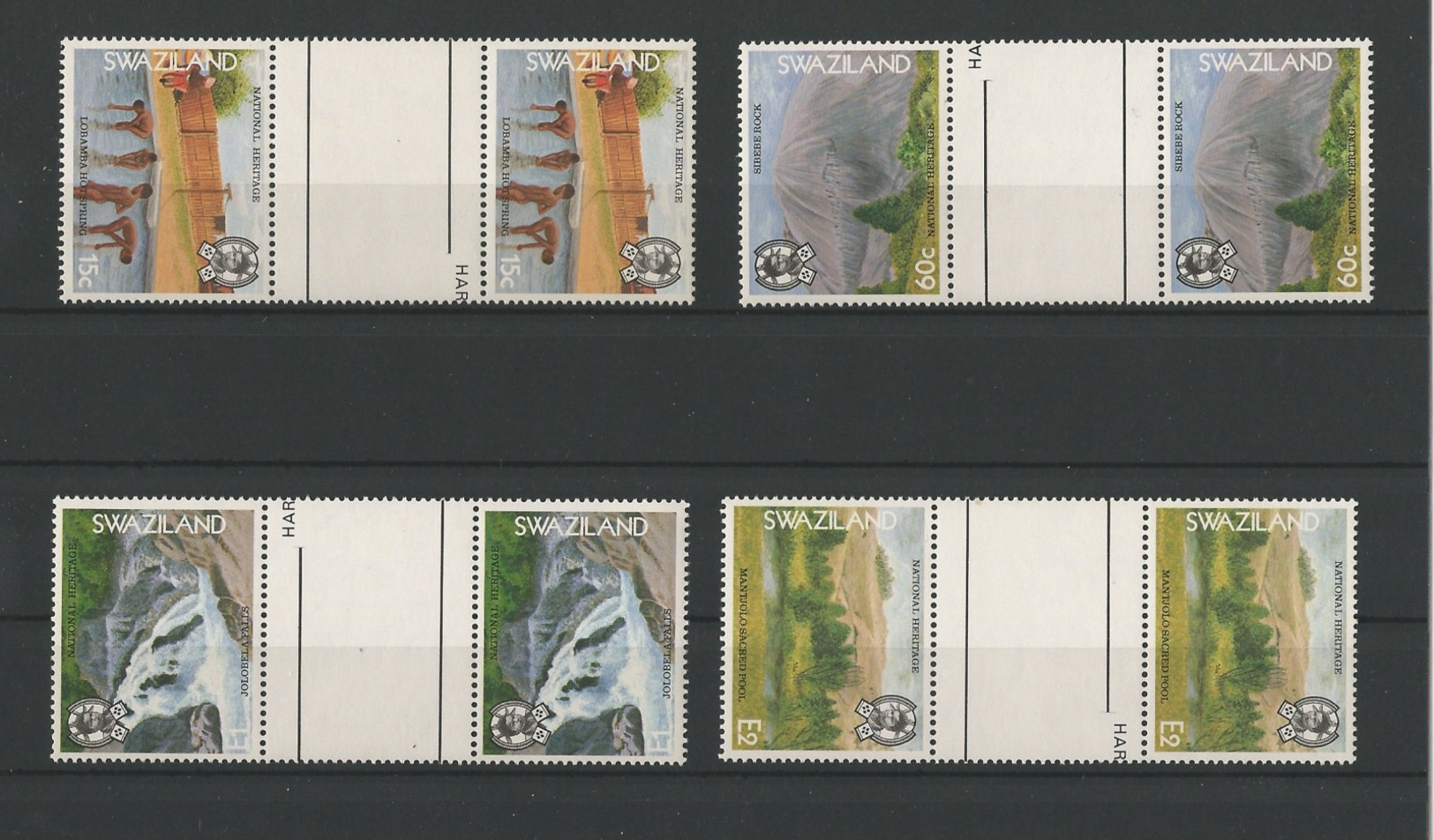 Swaziland 1991 National Heritage Sites Gutter Pairs. MNH - Swaziland (1968-...)