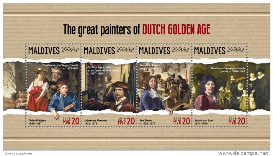 Maldives 2018  S201805  Painters Of Dutch - Maldives (1965-...)