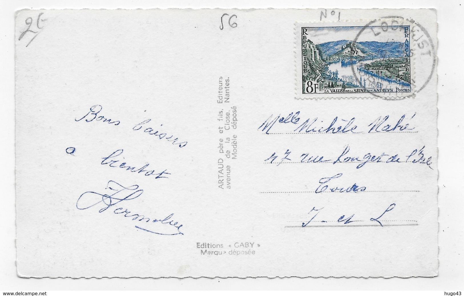 (RECTO / VERSO) PORT LOUIS - MULTIVUES - BEAU CACHET ET BEAU TIMBRE - FORMAT CPA VOYAGEE - Port Louis