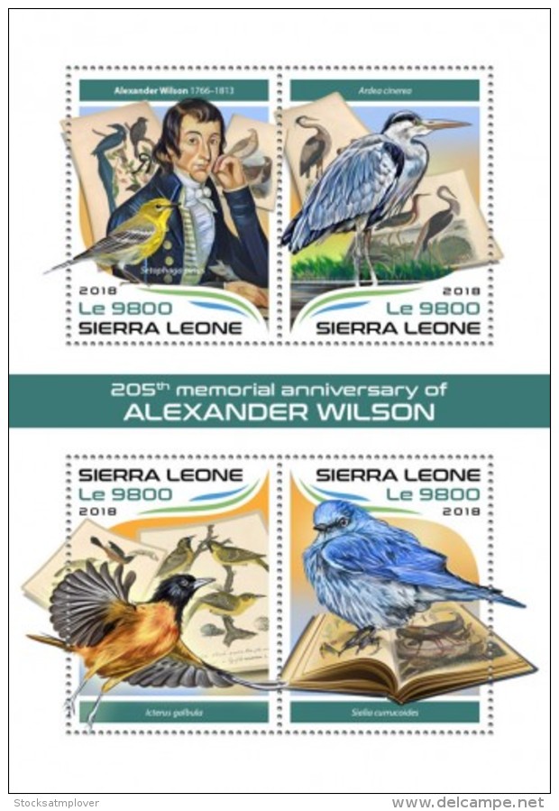 Sierra Leone 2018  S201805 Alexander Wilson Birds - Sierra Leone (1961-...)