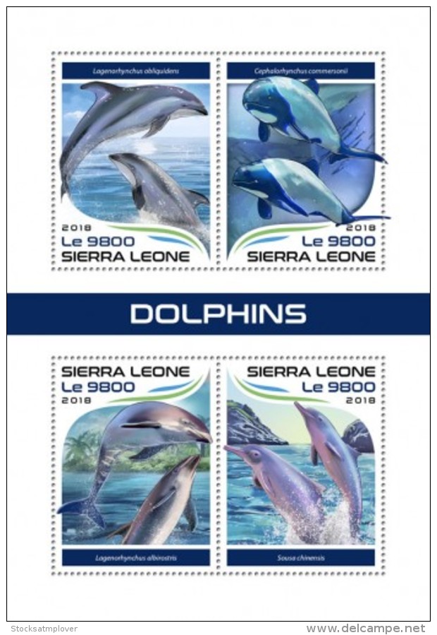 Sierra Leone 2018  S201805  Dolphins - Sierra Leone (1961-...)