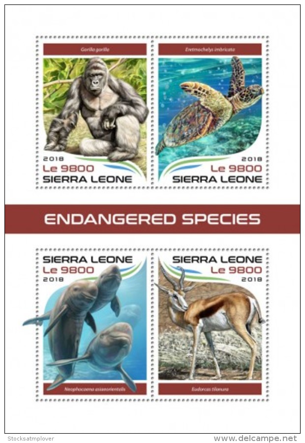 Sierra Leone 2018  S201805  Endangered Species - Sierra Leone (1961-...)