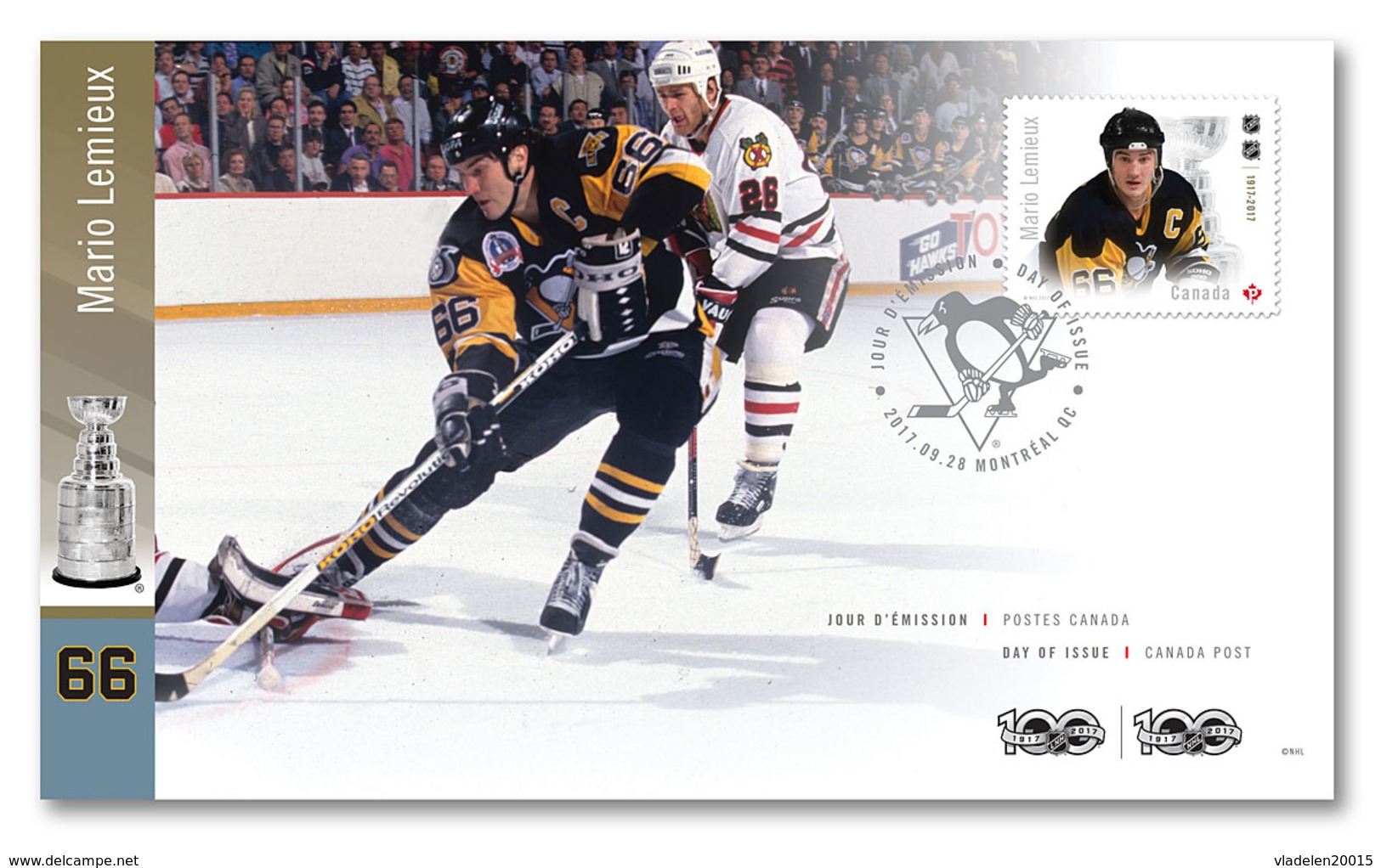 NHL  Legends: Official Cover Of The First Day-Mario Lemieux - 2011-...