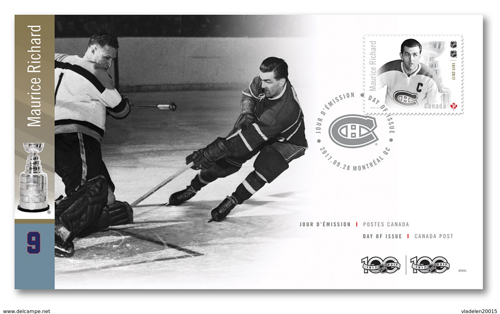 NHL  Legends: Official First Day Of The Cover - Maurice Richard - 2011-...