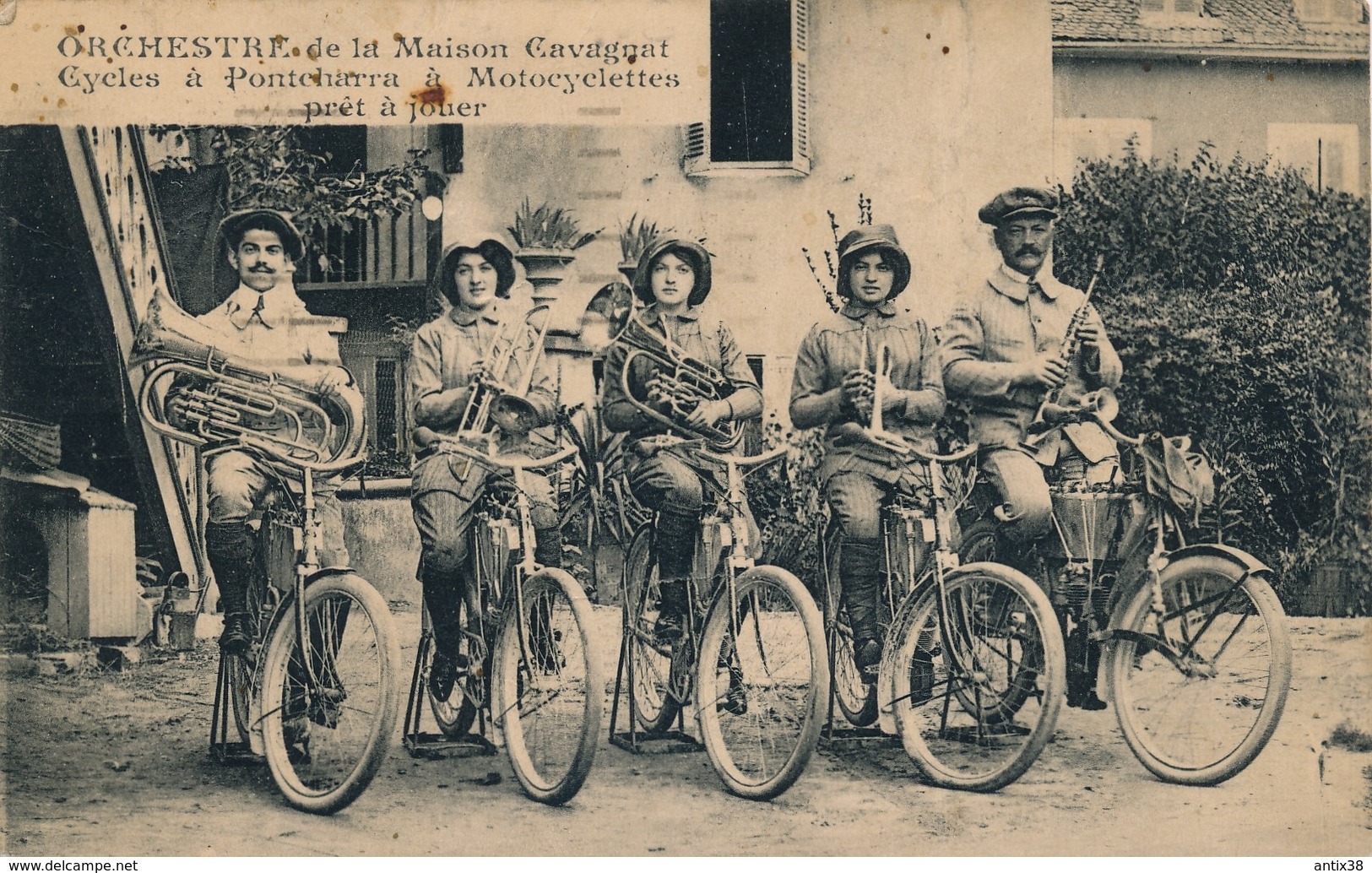 H146 - 38 - PONCHARRA - Isère - Orchestre De La Maison Cavagnat - Cycles à Pontcharra à Motocyclettes Prêt à Jouer - Pontcharra