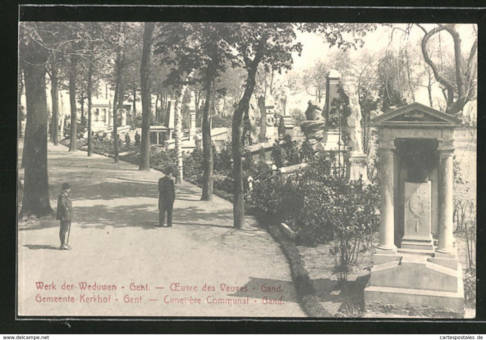 AK Gent, Weg Auf Dem Gemeinde-Friedhof - Gent