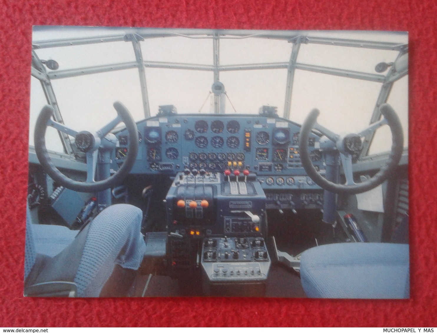 POSTAL POST CARD CARTE POSTALE PLANE AIRPLANE AVIÓN COMPAÑÍA LUFTHANSA GERMANY JUNKERS JU 52 COCKPIT VER FOTO/S Y DESCRI - Sonstige & Ohne Zuordnung