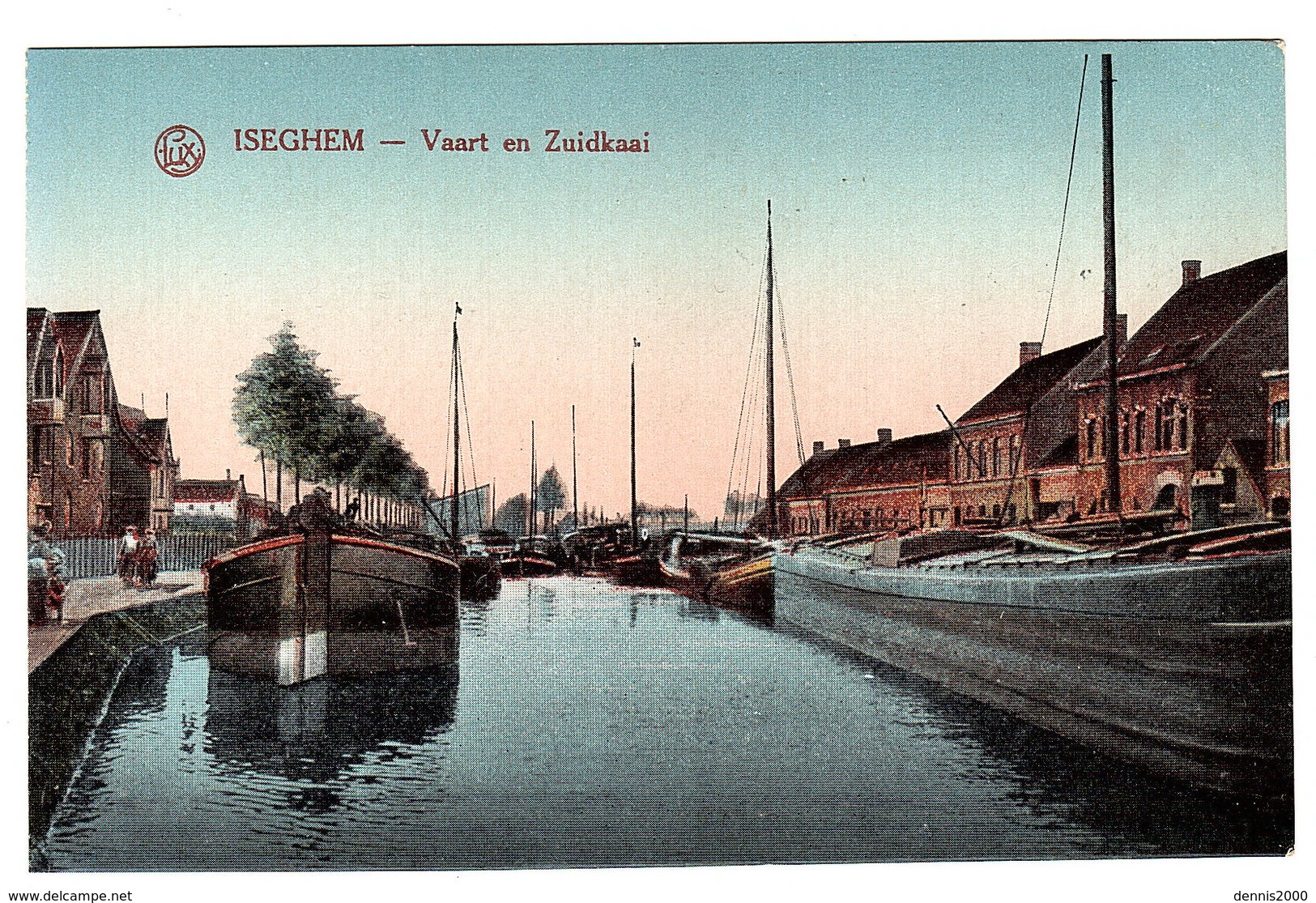 IZEGEM - ISEGHEM - Vaart En Zuidkaai - Carte Colorisée - Ed. Lux - Izegem