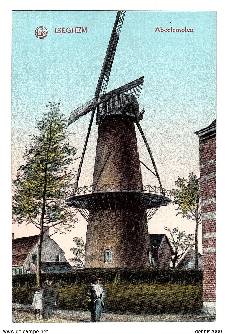 IZEGEM - ISEGHEM - Abeelemolen - MOULIN À VENT - WINDMILL - Carte Colorisée - Ed. Lux - Izegem