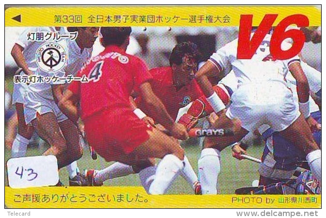 Télécarte Japon   110-011 * HOCKEY SUR GAZON * Japan Sport Phonecard (43) Telefonkarte - Sport