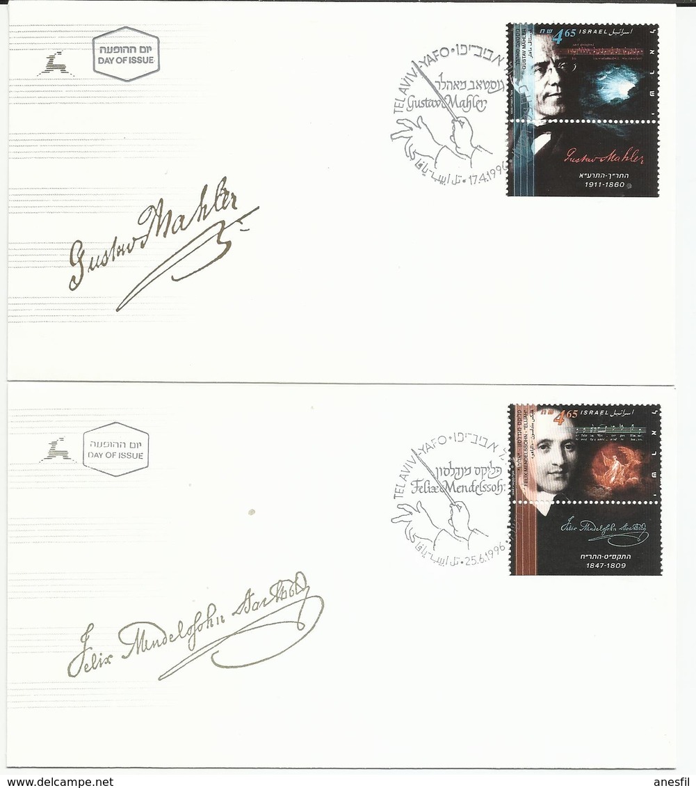 Israel. FDC. Grandes Músicos Israelís: Mendelson Y Mahler. - FDC