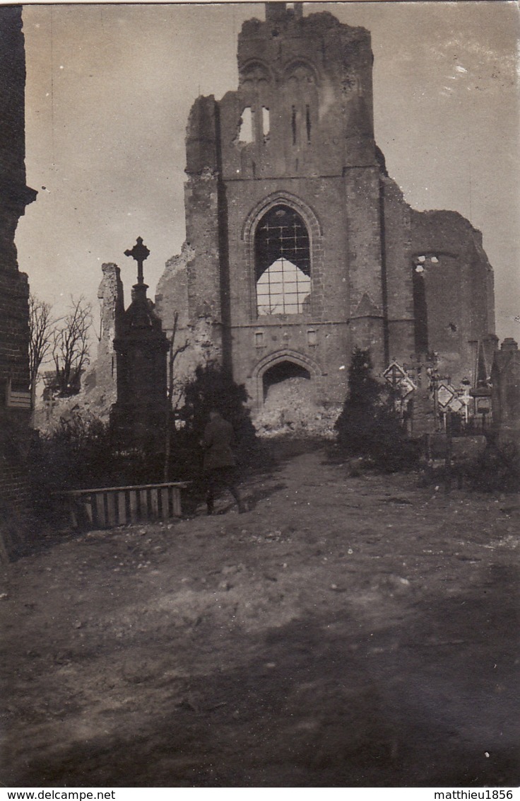 Photo Mai 1915 LANGEMARK (Langemark-Poelkapelle) - L'église (A196, Ww1, Wk 1) - Langemark-Poelkapelle