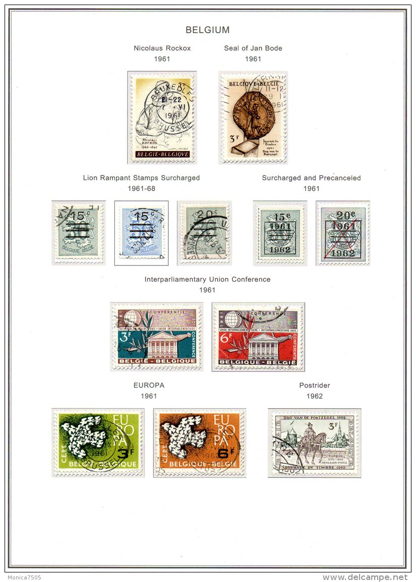 BELGIQUE ( LOT ) : BON  LOT  DE  TIMBRES  BIEN  OBLITERES . - Collections