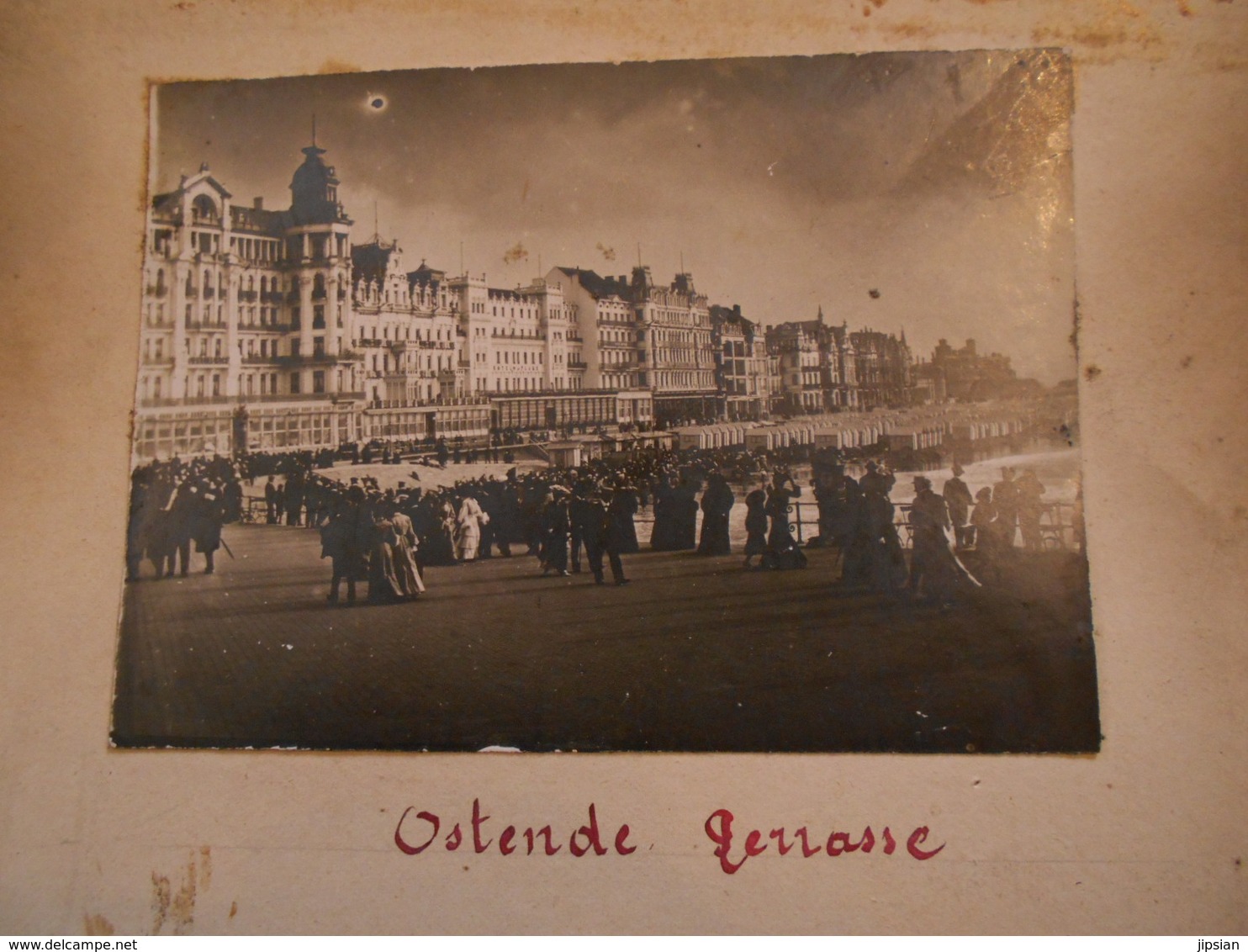 Lot De 4 Photographies Originales Circa 1900 Ostende Kursaal Terrasse Hotel De Ville Belgique  Faoue Photo Photographie - Lieux