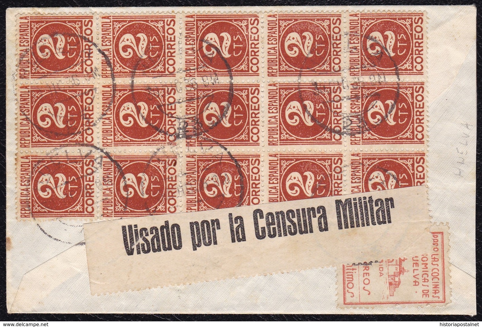 1937. ESPAÑA. SPAIN. GUERRA CIVIL. CIVIL WAR. HUELVA A SAN SEBASTIÁN. - Cartas & Documentos