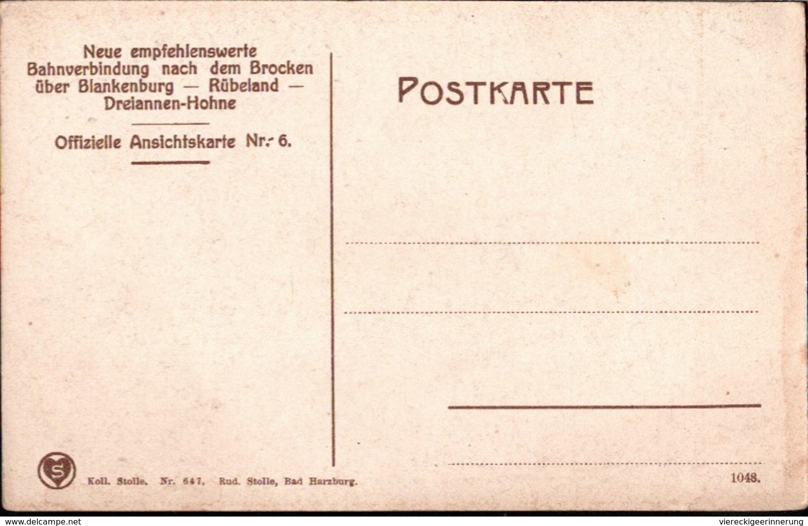 ! Alte Ansichtskarte Halberstadt , Blankenburger Bahnhof Dreiannen Hohne - Estaciones Sin Trenes