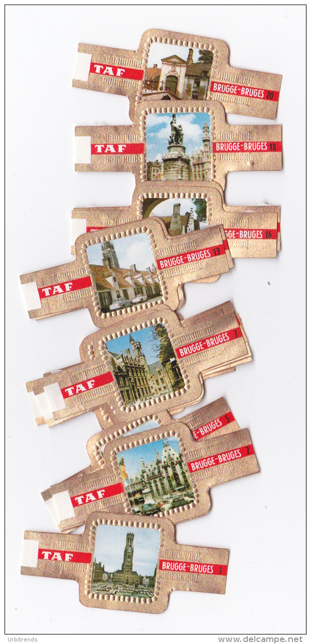 24 Cigar Bands Taf Views Of Brugge In Belgium  Iss In 1975 - Bagues De Cigares