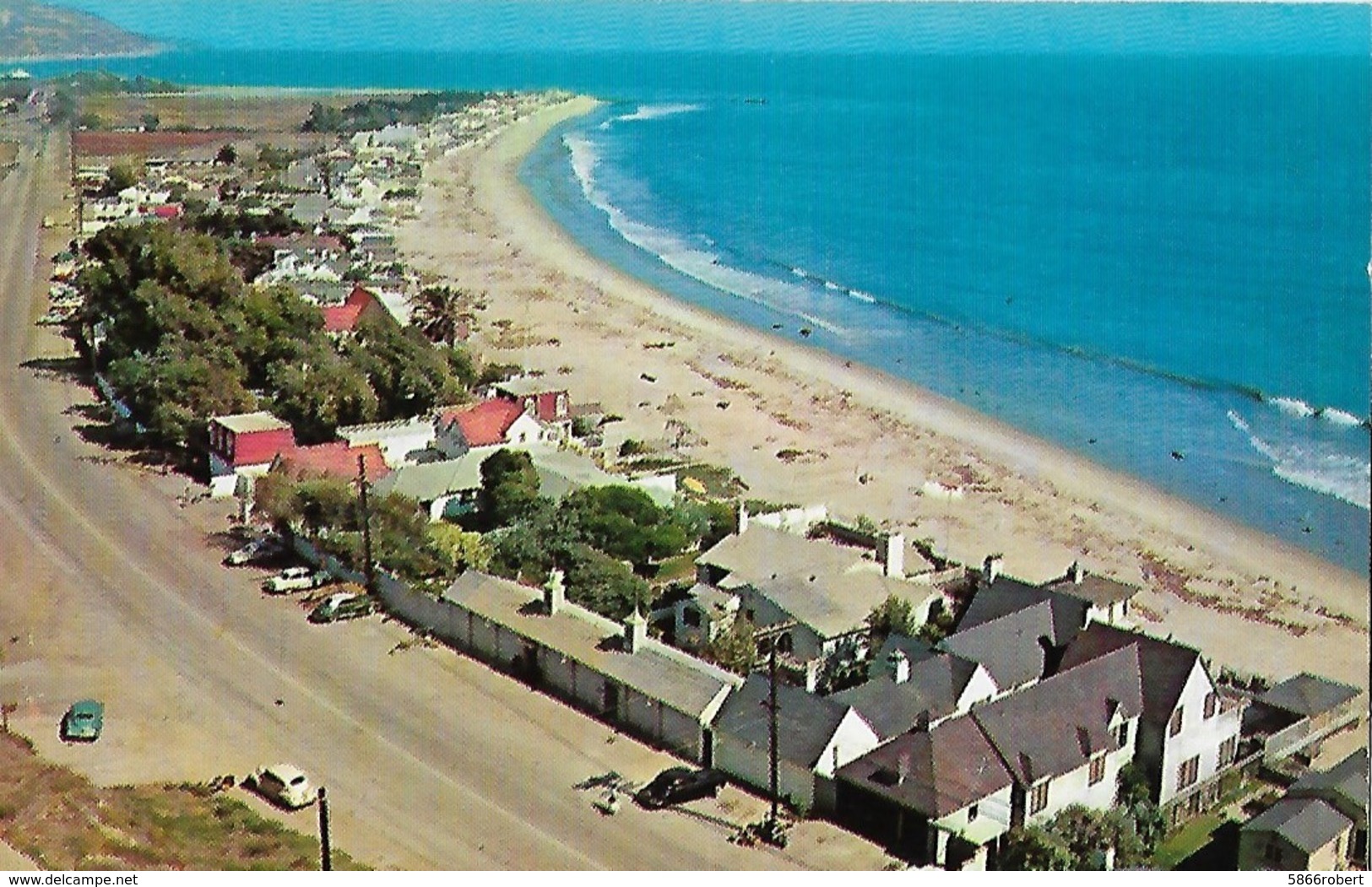 CARTE POSTALE ORIGINALE DE 9CM/14CM : MANY CELEBRITIES HAVE THEIR SUMMER HOMES AT MALIBU BEACH  CALIFORNIA USA - Los Angeles