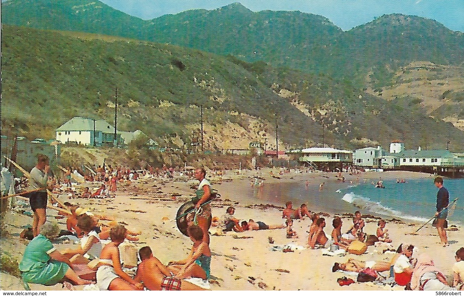 CARTE POSTALE ORIGINALE DE 9CM/14CM : MANY CELEBRITIES HAVE THEIR SUMMER HOMES AT MALIBU BEACH  CALIFORNIA USA - Long Beach