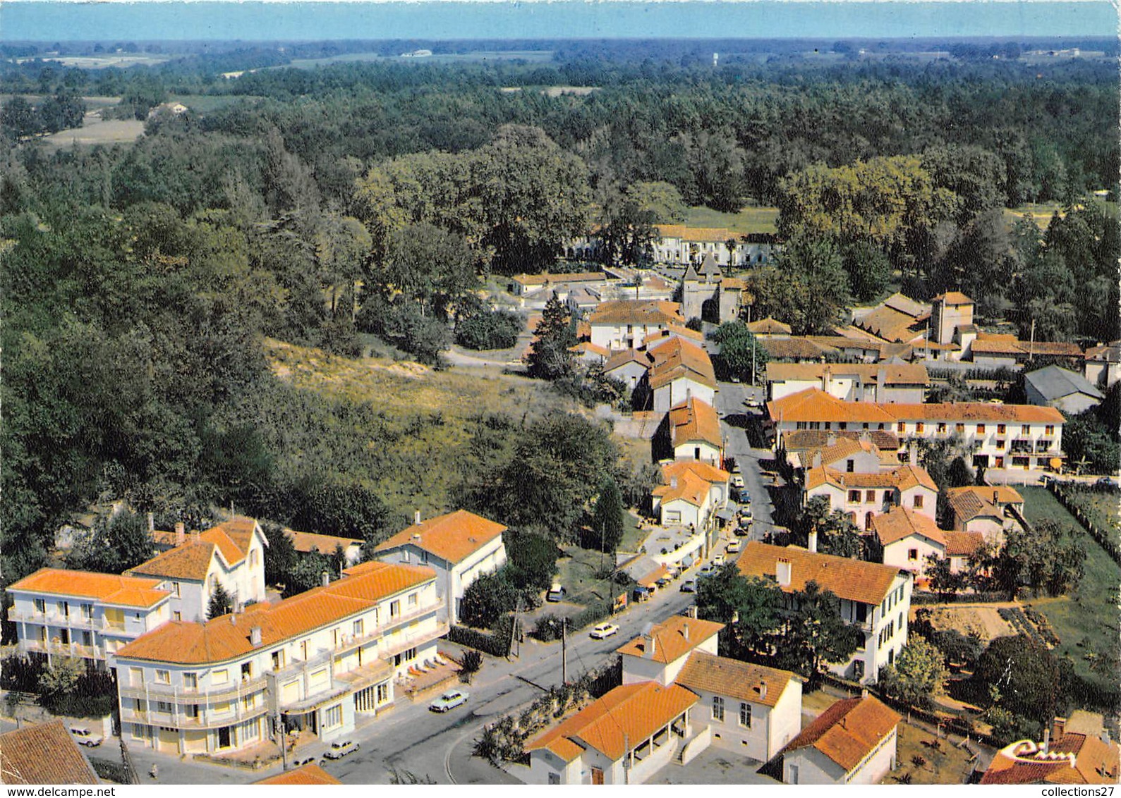 32-BARBOTAN-LES-THERMES-VUE GENERALE AERIENNE - Barbotan