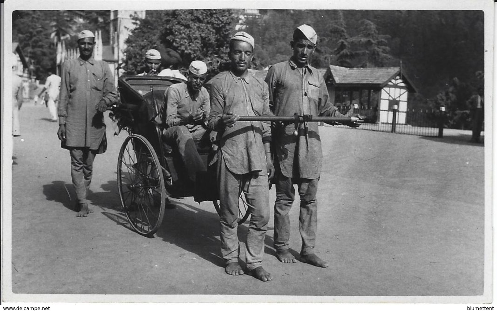 CPA Inde India Britannique Anglaise écrite Type Ethnic Métier Carte Photo RPPC - Inde