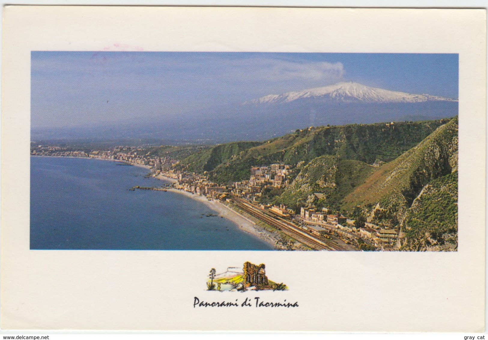 Panorama Di Taormina, Sicilia, Sicily, Italy, Used Postcard [21319] - Other & Unclassified