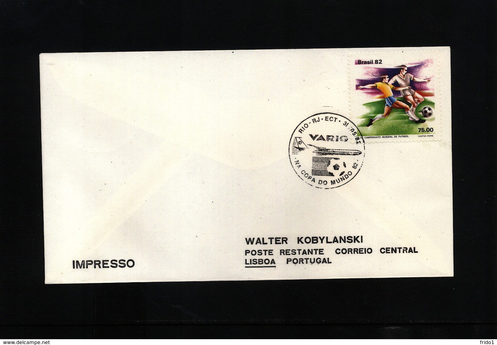 Brazil 1982 World Football Championship In Spain Interesting VARIG Flight Cover - 1982 – Espagne