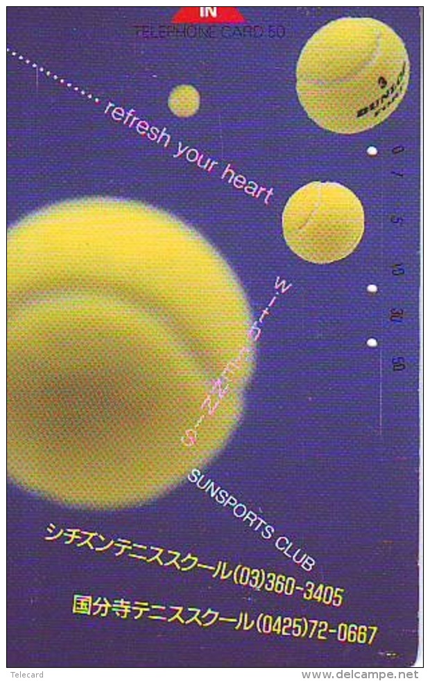 Télécarte Japon * Sport *  TENNIS  * 110-72540  *  (2003)  PHONECARD JAPAN * TELEFONKARTE * - Sport
