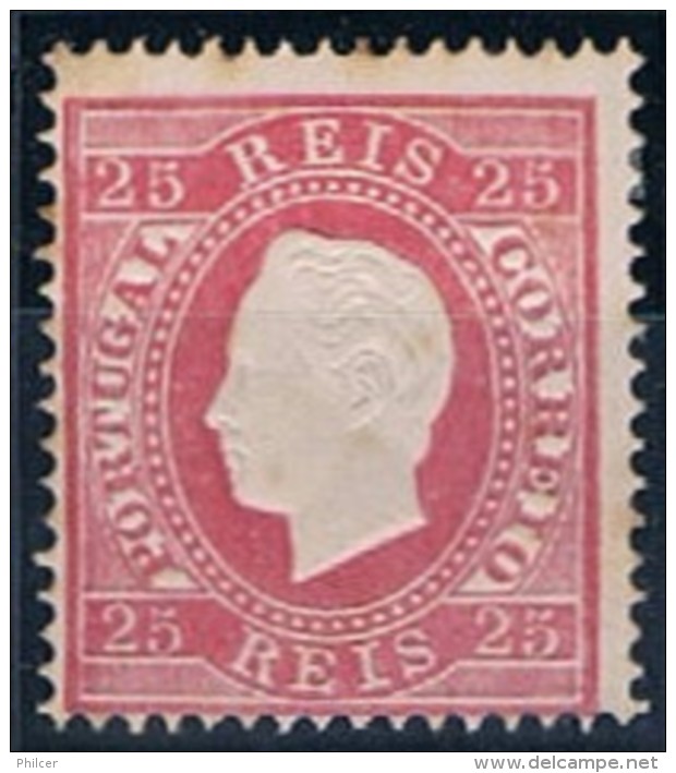Portugal, 1870/6, # 40 Dent. 13 1/2, Tipo XVIII, Reimpressão, MH - Ongebruikt