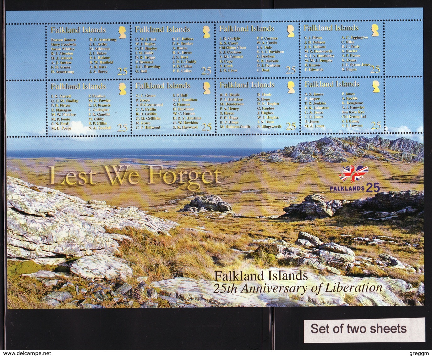 Falkland Islands 2007 Two Mini Sheets To Celebrate 25th Anniversary Of Liberation. - Falkland Islands