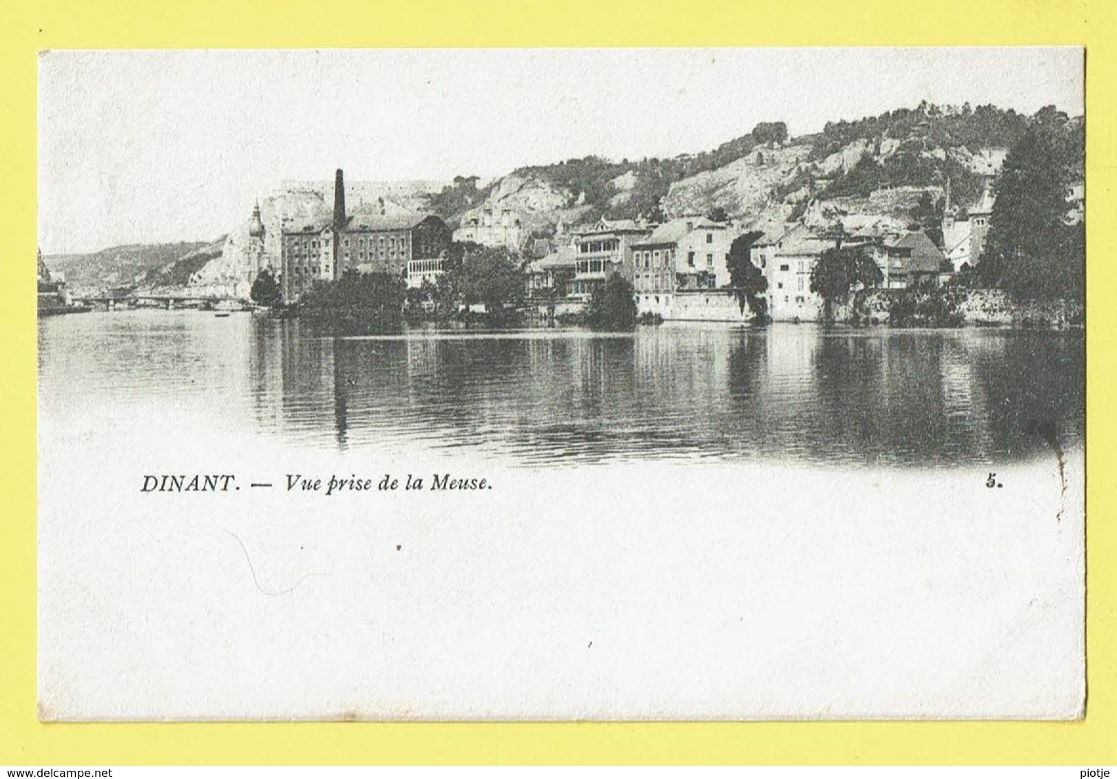 * Dinant (Namur - Namen - La Wallonie) * (Th. Van Den Heuvel, Nr 5) Vue Prise De La Meuse, Canal, Quai, Old, CPA - Dinant