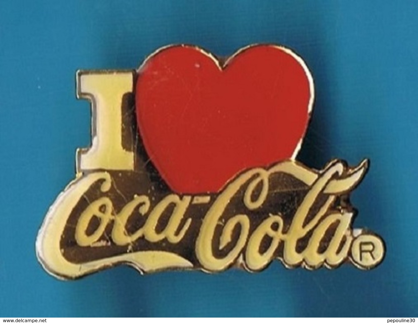 PIN'S //  ** I LOVE ** COCA COLA® ** - Coca-Cola