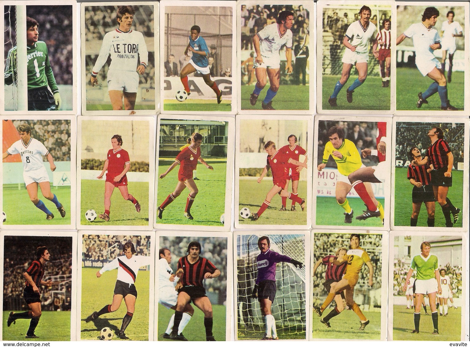 Beau Lot De 35 Images Le Monde Prodigieux Des Etoiles Du FOOTBALL EN MATCH (1971/72) Scan Recto-verso - Trading Cards