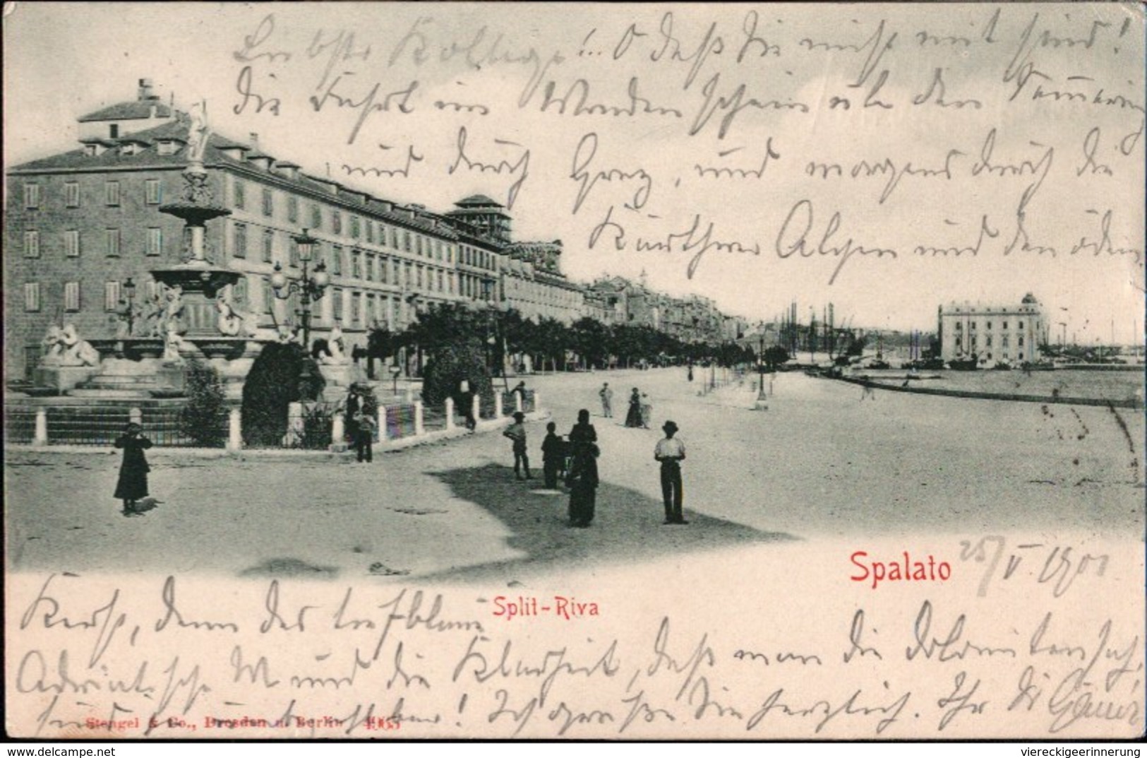 ! Alte Ansichtskarte Spalato, Split, 1901, Verlag Stengel, Dresden, Kroatien, Croatia - Croatie