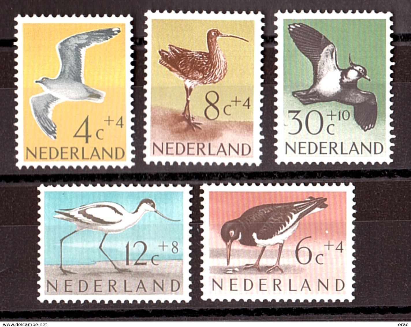 Pays-Bas - 1961 - N° 733 à 737 - Neufs ** - Oiseaux - Neufs