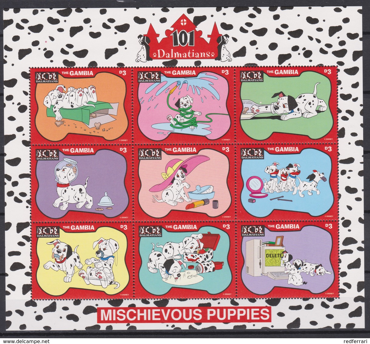 2201  WALT DISNEY   The GAMBIA  (  101 DALMATIENS ) - Disney