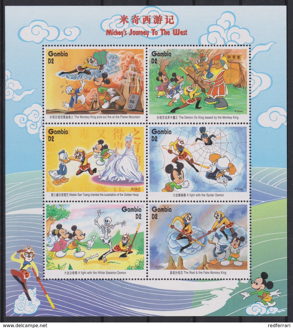 2204  WALT DISNEY   The GAMBIA  ( " 70 TH ANNIVERSARY OF MICKEY 1 MINNIE ) - Disney