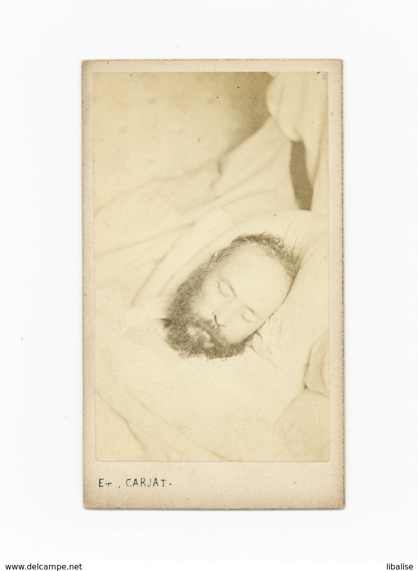 1865 Proudhon Photographie Sur Son Lit De Mort Carjat Anarchie Libertaire Rare - Personalità