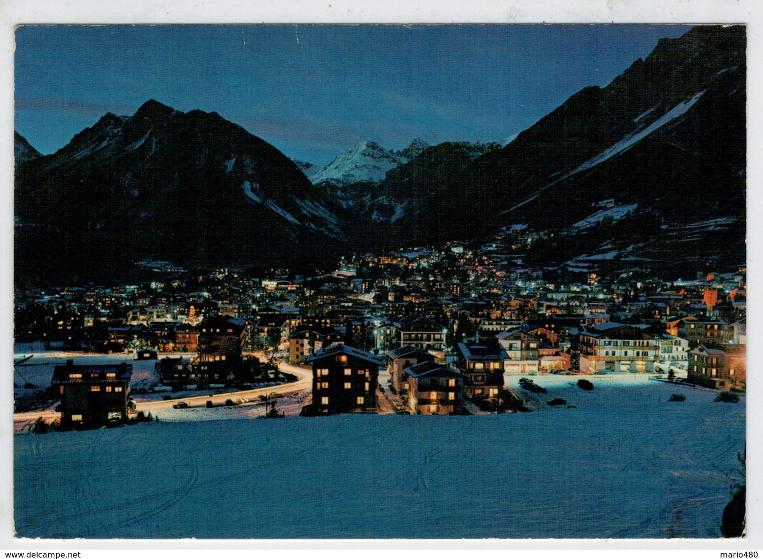 BORMIO     (SO)    PANORAMA  NOTTURNO   (VIAGGIATA) - Altri & Non Classificati