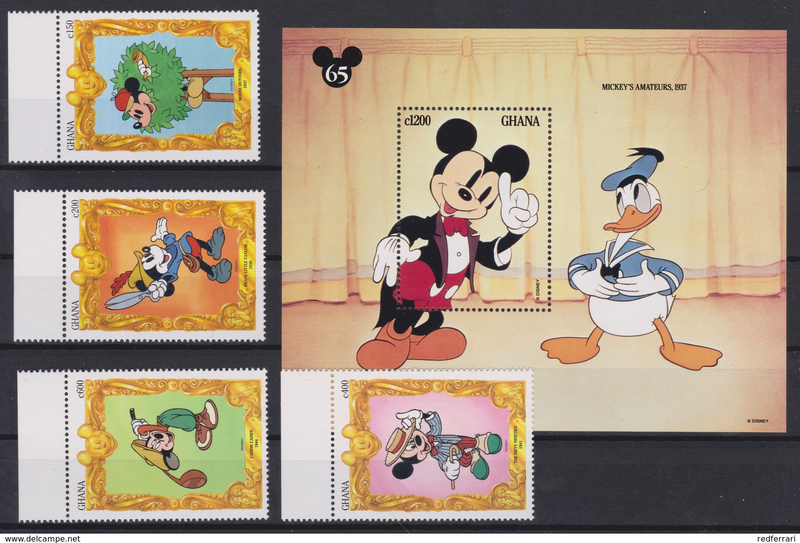 2209  WALT DISNEY   GHANA  ( 65 Th Anniversary De Mickey 2 ) - Disney