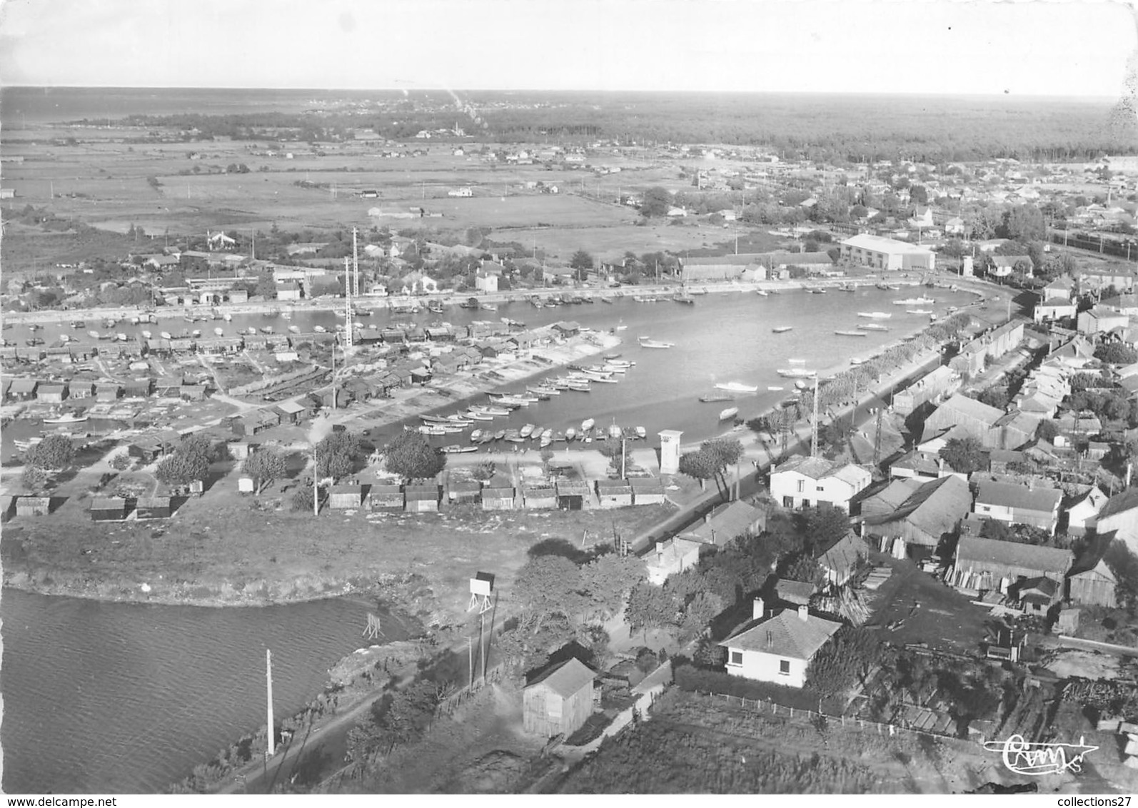 33-LA TESTE-DE-BUCH- VUE AERIENNE ENSEMBLE SUR LE PORT - Autres & Non Classés