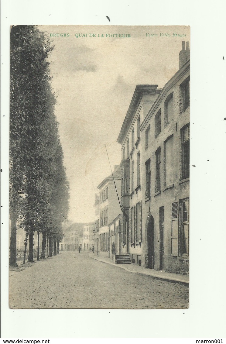 Brugge - Bruges - Quai De La Potterie , Groene Letters Reeks Zeldzaam - Brugge