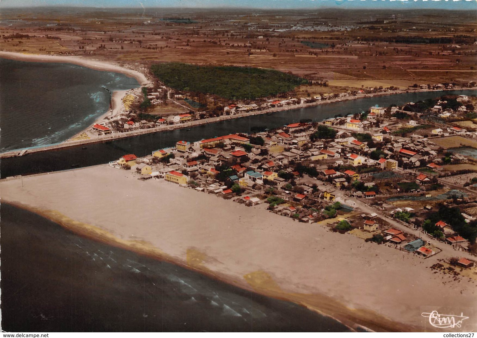 34-GRAU-D'AGDE-LA PLAGE RIVE GAUCHE VUE AERIENNE - Agde