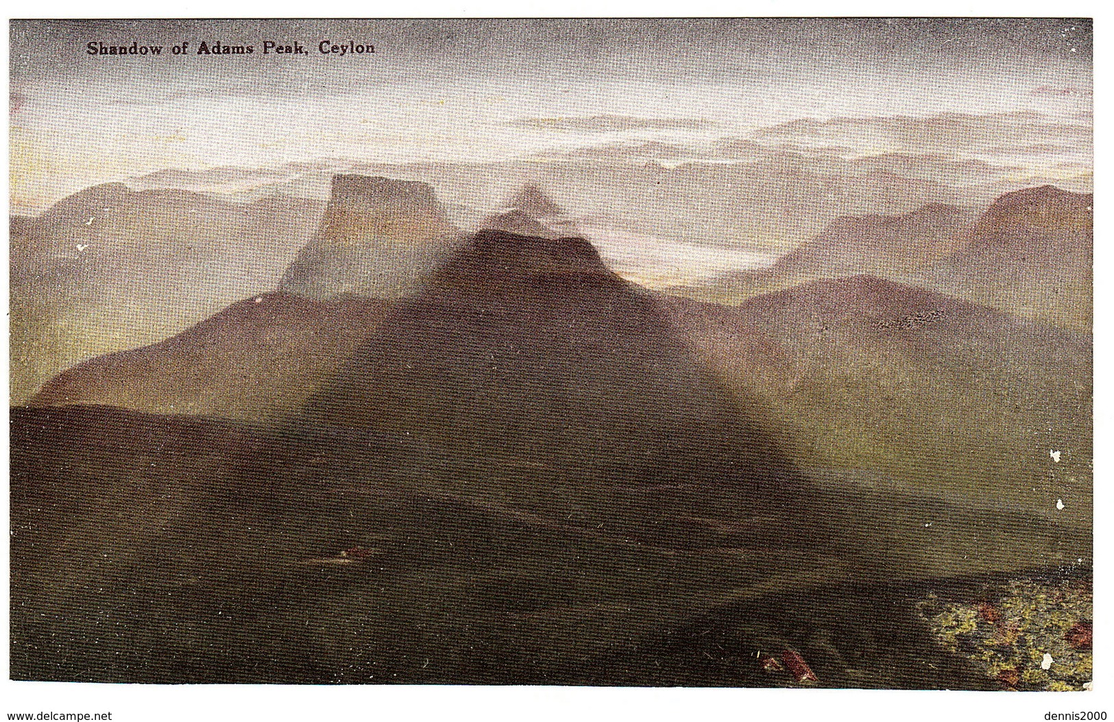 CEYLON - SRI LANKA -  Shadow Of Adams Peak, Ceylon - Sri Lanka (Ceylon)