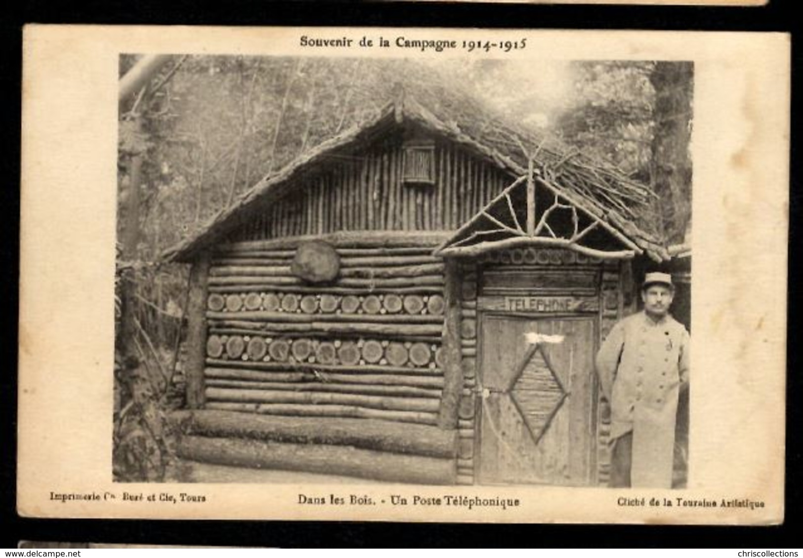 Souvenir De Campagne 1914/1918 - Dans Les Bois - Un Poste Téléphonique - Altri & Non Classificati