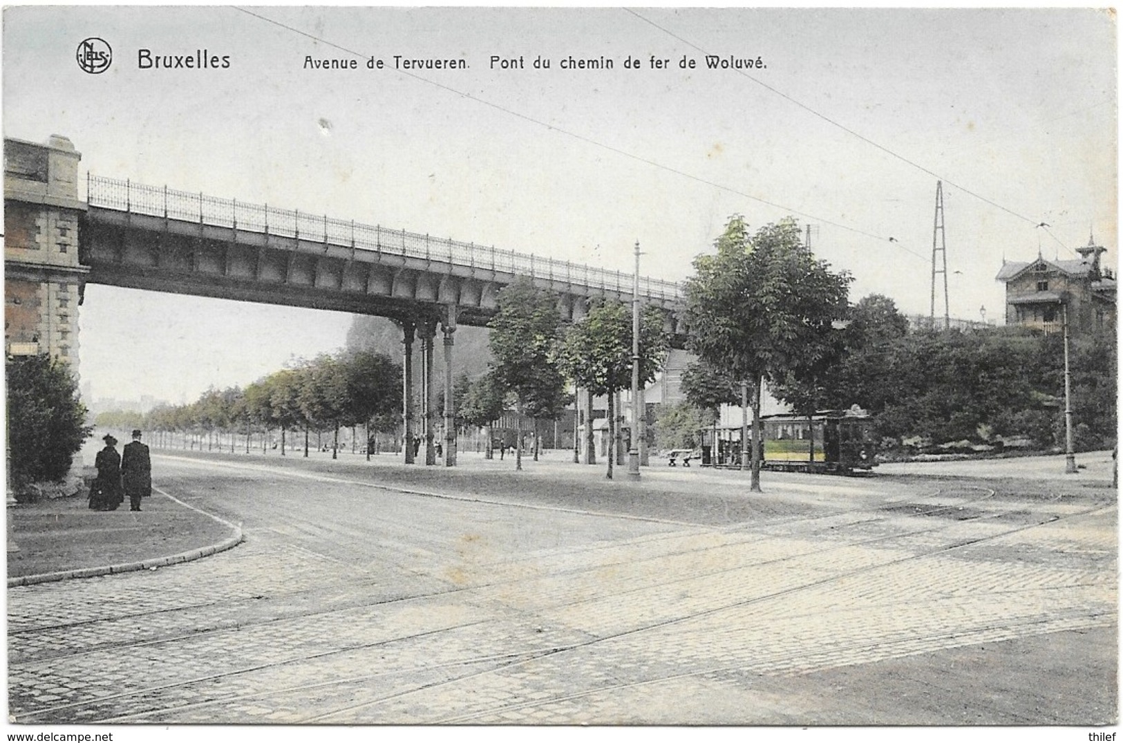 Bruxelles NA138: Avenue De Tervueren. Pont Du Chemin De Fer De Woluwé 1909 ( Tramway ) - Vervoer (openbaar)