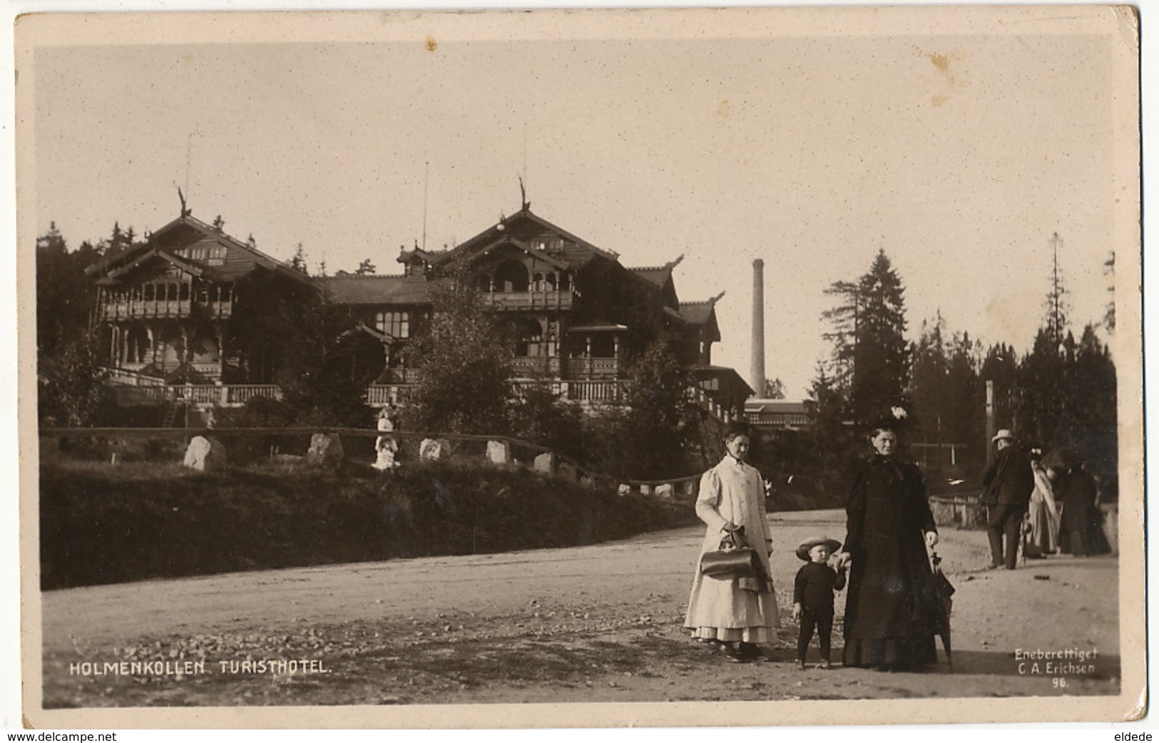 Holmenkollen Turisthotel  Edit Erichsen  . P. Used Kristiana 1913 - Norvège