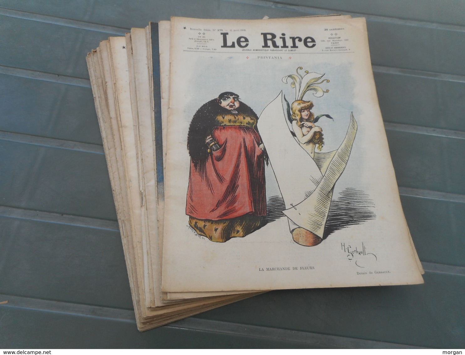 LE RIRE 1908, LOT DE 25 N° DE L'ANNEE 1908, ILLUSTRATEURS 1908,  JOURNAL LE RIRE - 1801-1900