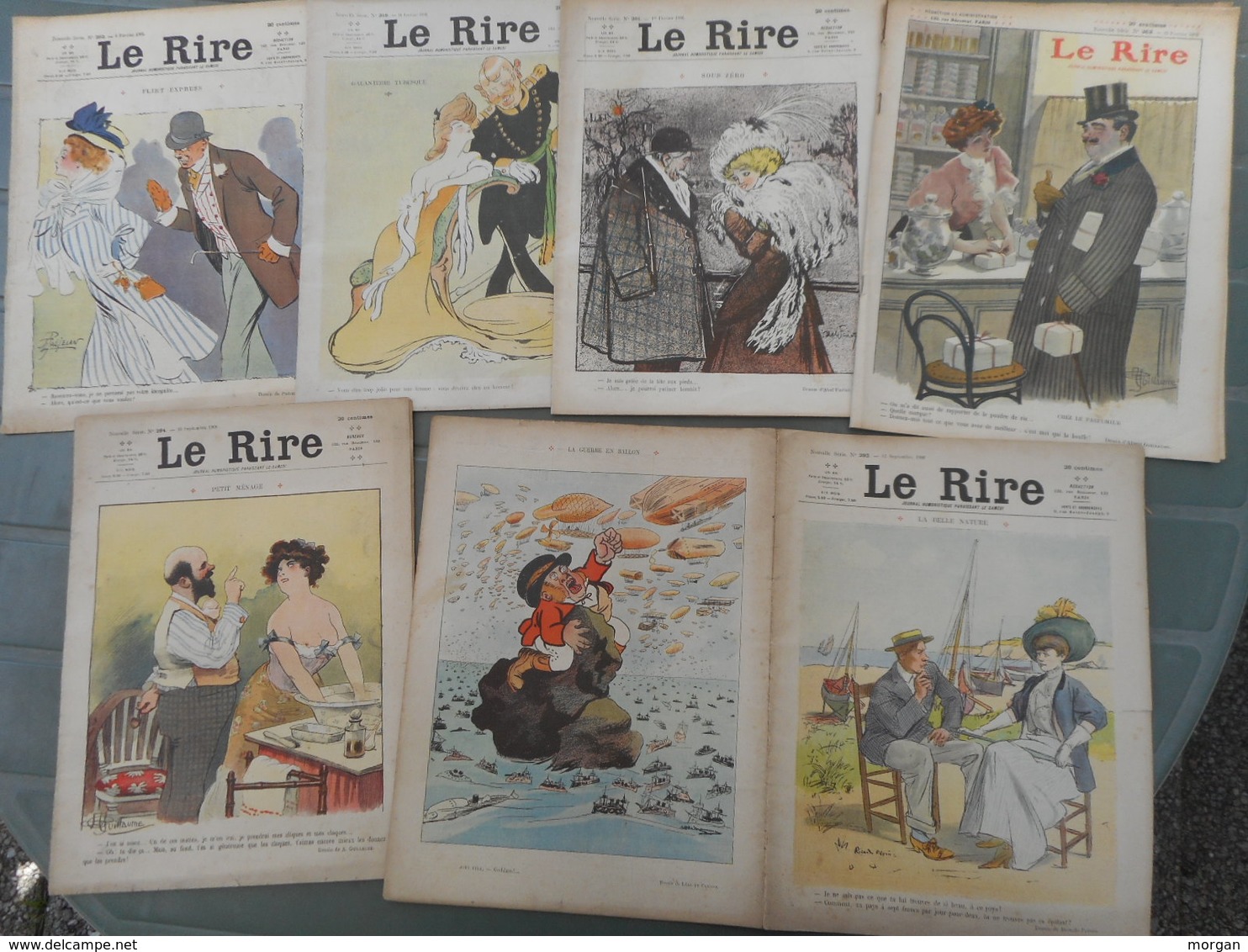 LE RIRE 1908, LOT DE 25 N° DE L'ANNEE 1908, ILLUSTRATEURS 1908,  JOURNAL LE RIRE - 1801-1900