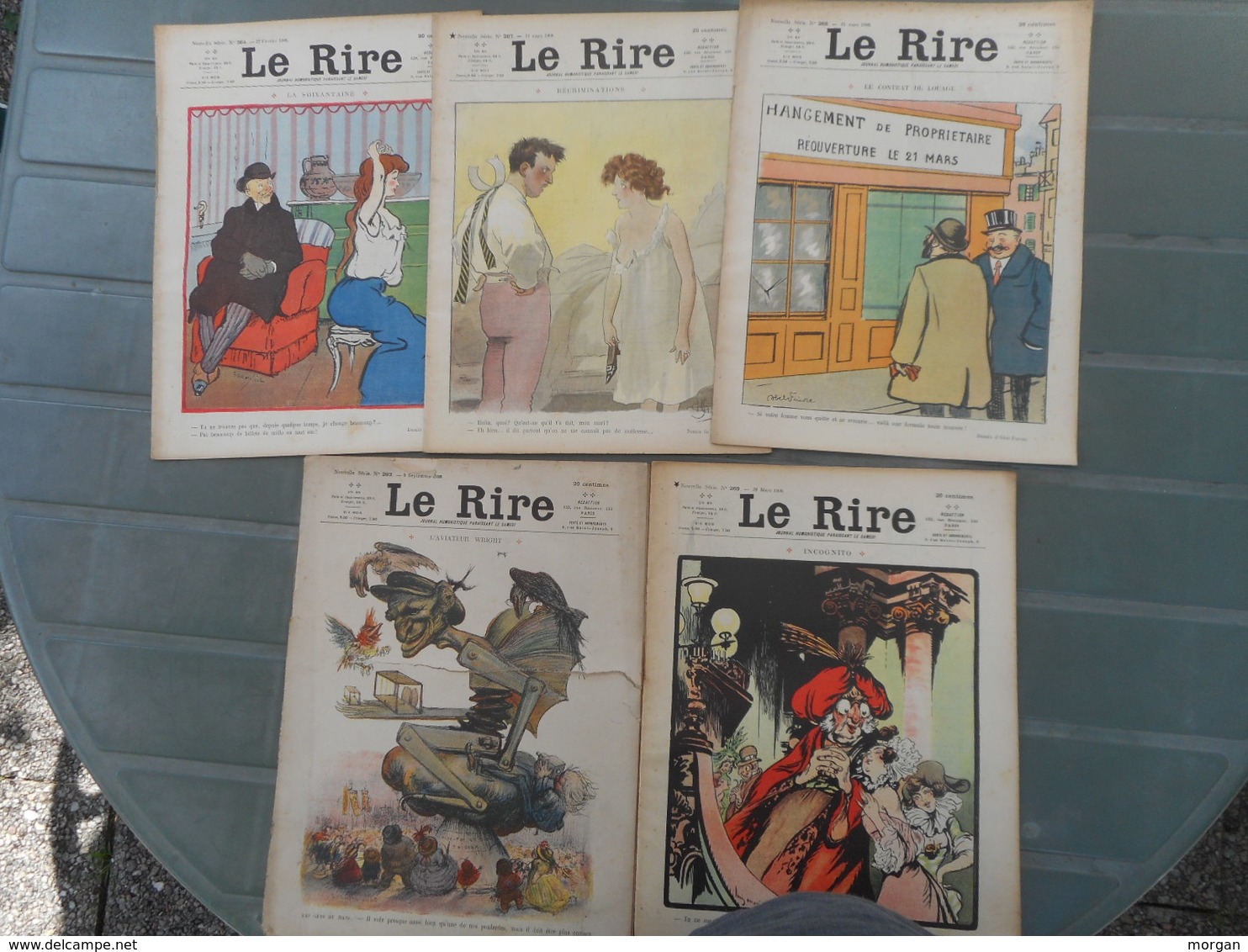 LE RIRE 1908, LOT DE 25 N° DE L'ANNEE 1908, ILLUSTRATEURS 1908,  JOURNAL LE RIRE - 1801-1900